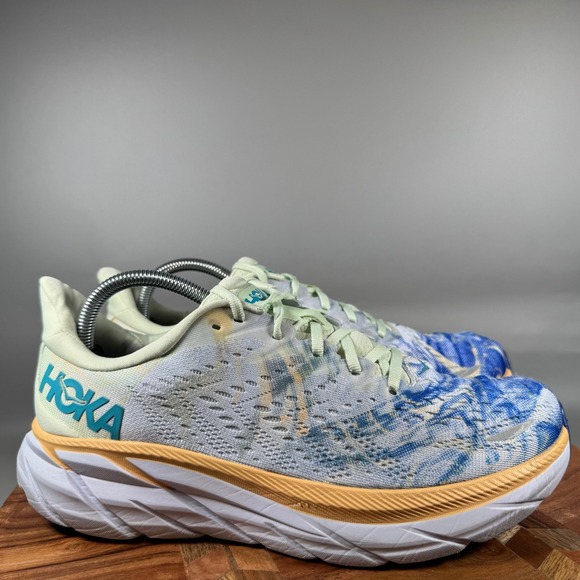 Hoka One One Other - HOKA ONE ONE Clifton 8 Together Blue Orange Running Shoes Mens 9D 1119393-TGT